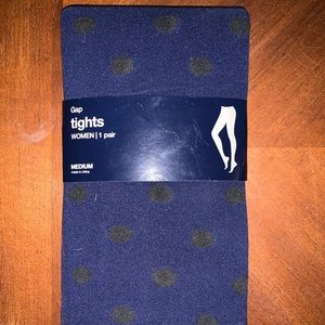 Blue/black polka dot gap women’s tights